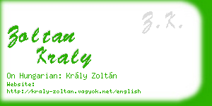 zoltan kraly business card